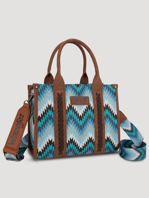 Zig Zag Print Small Tote:Denim:One Size: alternative view 3