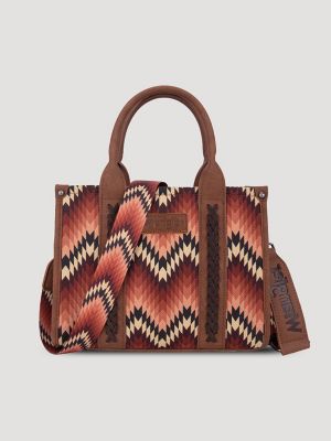 Zig Zag Print Small Tote