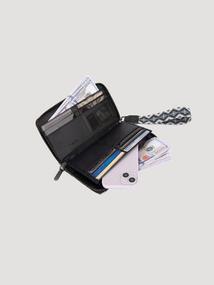 Southwestern Print Wristlet:Black:One Size: alternative view