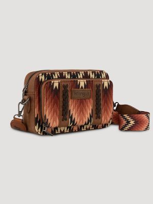 Zig Zag Print Cross Body:Brown:One Size: alternative view 3