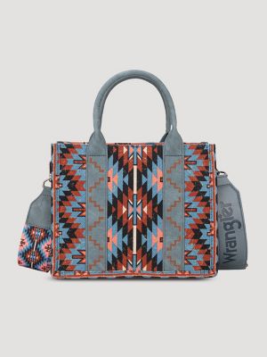Southwestern Print Small Tote:Navy:One Size: alternative view