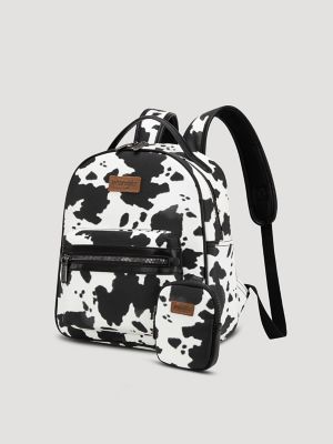 Cow Print Backpack:Black:One Size: alternative view 2