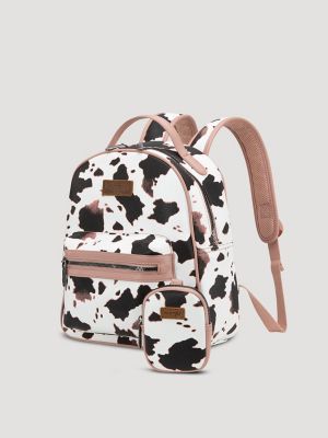 Cow Print Backpack:Pink:One Size: alternative view 2