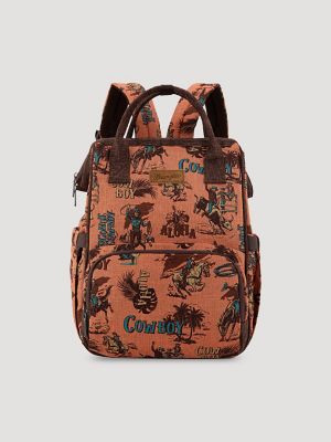 Aloha Cowboy Print Backpack