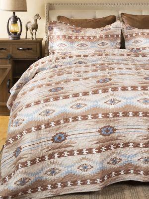 Wrangler Twin Quilted Bedding Set:Brown:Twin main view