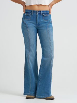 Women's Seamed 70's Flare Jean
