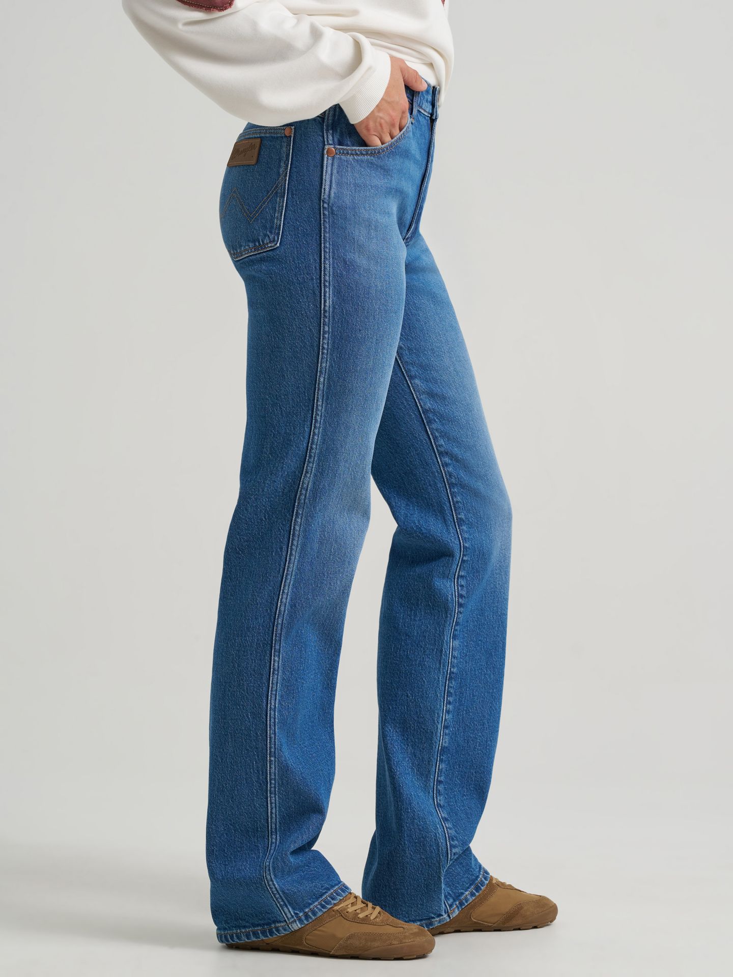 Женские джинсы Wrangler Wrancher, цвет: Caviar Classic — фото 4