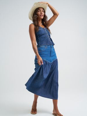 Women's Basque Waist Skirt