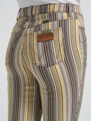 Women's High Rise Print Flare Jean