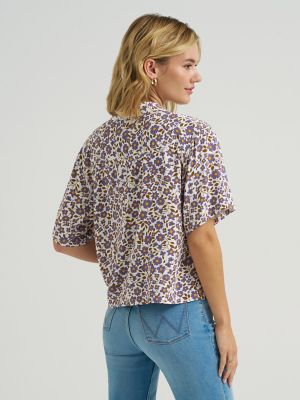 Women's Camp Shirt in Purple Poppy alternative view 2