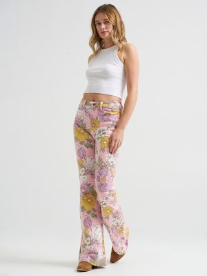 Women's High Rise Print Flare Jean from Wrangler - $54.95