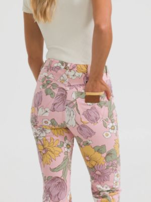 Women's High Rise Print Flare Jean in Vintage Floral alternative view