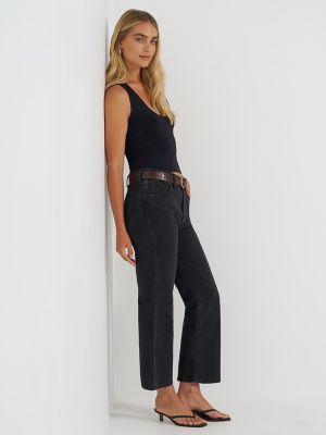 Women's Kick Flare Jean in Outlaw Black