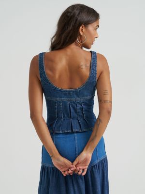Women's Pleated Corset Top