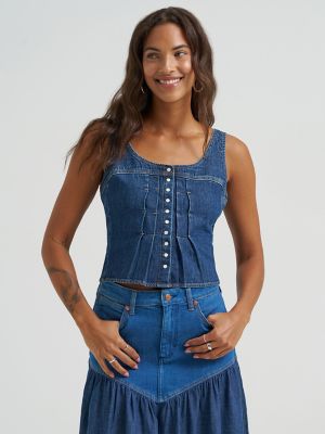 Women's Pleated Corset Top