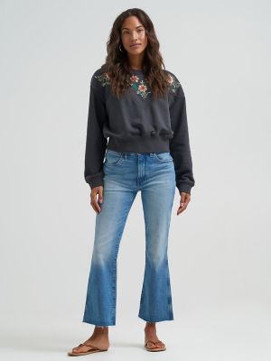 Women's Embroidered Yoke Sweatshirt