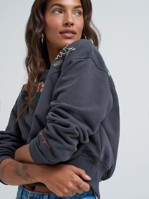 Women's Embroidered Yoke Sweatshirt