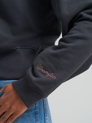 Women's Embroidered Yoke Sweatshirt