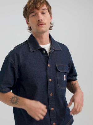 Мужские рубашки Wrangler Men's Relaxed Denim Overshirt — фото 3