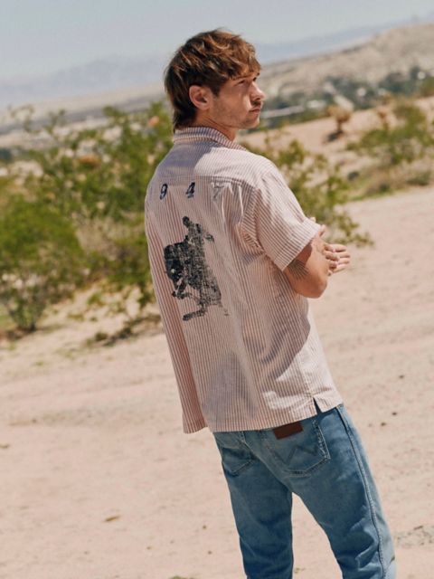 Мужские рубашки Wrangler Men's Stripe Resort Shirt