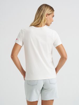 Women's Cowboy Country Girlfriend Tee in Worn White alternative view 4