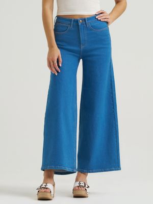 Women's Cropped Wide Leg Jean in Vintage Mid Wash