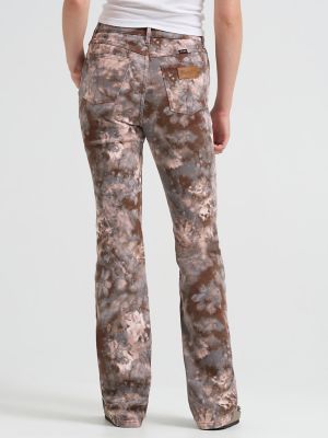 Women's High Rise Print Bootcut Jean in Botanical Camo