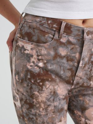 Women's High Rise Print Bootcut Jean in Botanical Camo