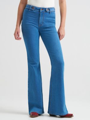 Women's Belted Flare Jean