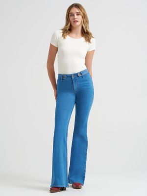 Women's Belted Flare Jean