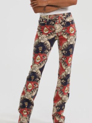 Women's High Rise Print Bootcut Jean in Rodeo Roundup alternative view