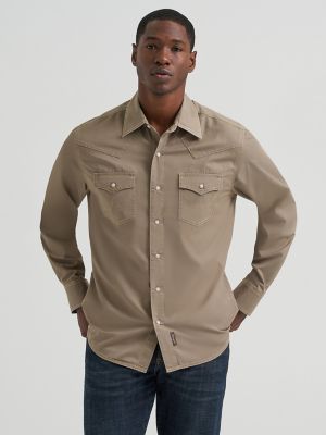 Men's Wrangler Retro® Premium Western Snap Solid Shirt