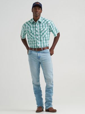 Men's 20X&reg; Competition Advanced Comfort Short Sleeve Western Snap Shirt in Springy Green