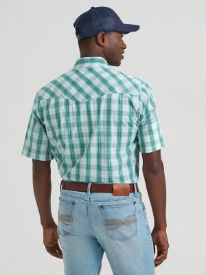 Men's 20X&reg; Competition Advanced Comfort Short Sleeve Western Snap Shirt in Springy Green