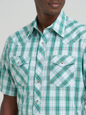 Men's 20X&reg; Competition Advanced Comfort Short Sleeve Western Snap Shirt in Springy Green