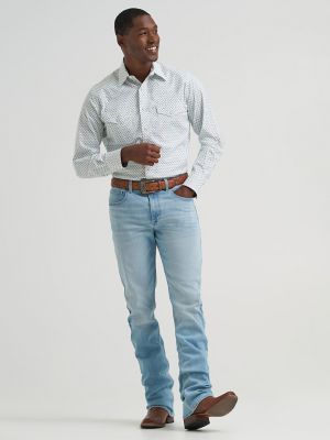 Men's 20X&reg; Competition Advanced Comfort Long Sleeve Two Pocket Western Snap Shirt in Red Green Diamond