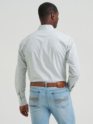 Men's 20X&reg; Competition Advanced Comfort Long Sleeve Two Pocket Western Snap Shirt in Red Green Diamond