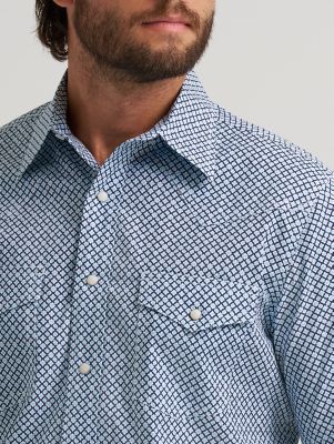 Men's 20X&reg; Competition Advanced Comfort Short Sleeve Western Snap Shirt in Blue Roads