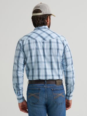 Men's 20X&reg; Competition Advanced Comfort Long Sleeve Two Pocket Western Snap Shirt in Fine Navy
