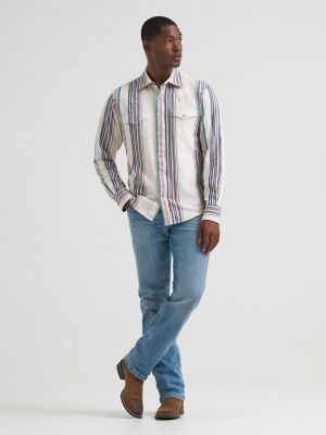 Men's Wrangler Retro&reg; Premium Stripe Western Snap Shirt