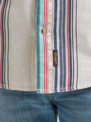 Men's Wrangler Retro&reg; Premium Stripe Western Snap Shirt