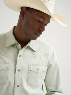 Men's Wrangler Retro&reg; Premium Western Snap Solid Shirt