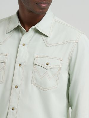 Men's Wrangler Retro&reg; Premium Western Snap Solid Shirt