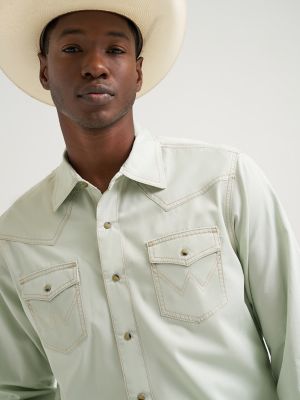 Men's Wrangler Retro&reg; Premium Western Snap Solid Shirt