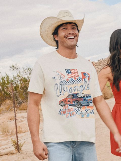 Мужские футболки Wrangler Racecar 47 Vintage Fit Graphic T-Shirt