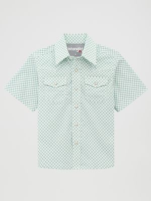 Boy's Wrangler® 20X® Advanced Comfort Short Sleeve Western Snap Shirt from Wrangler - $39.99