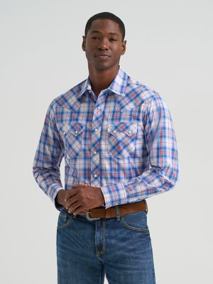 Men's Wrangler Retro® Long Sleeve Sawtooth Snap Pocket Western Shirt from Wrangler - $49.99