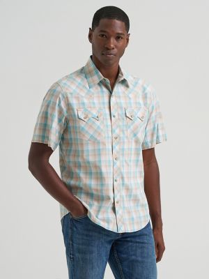 Men's Wrangler Retro® Short Sleeve Sawtooth Pocket Western Snap Shirt from Wrangler - $44.99