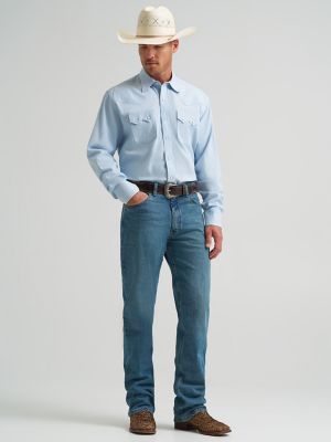 Men's Cody Johnson Two Pocket Western Snap Shirt in Baby Blue