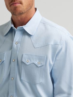 Men's Cody Johnson Two Pocket Western Snap Shirt in Baby Blue